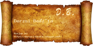 Derzsi Beáta névjegykártya